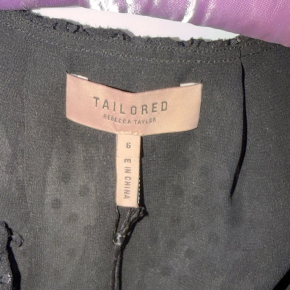 Rebecca Taylor Black Ruffle Blouse - Picture 4 of 8